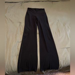 Abercrombie & Fitch Black Flare Leggings with Slit